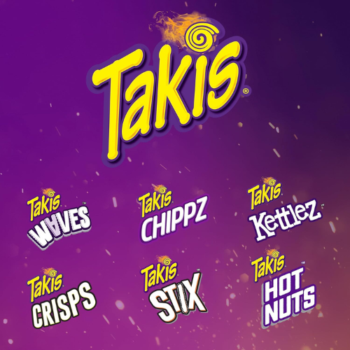 Takis Fuego Mini Multipack 25 Count , 1.23 oz Each Hot Chili Pepper