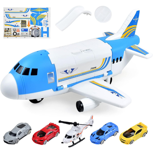 Tuko Transport Cargo Airplane Playset with Cars Toy Airplane .