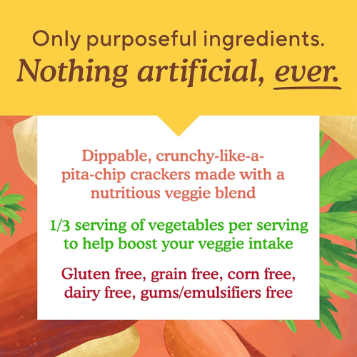 Simple Mills Veggie Pita Crackers , Himalayan Salt 4.25 oz