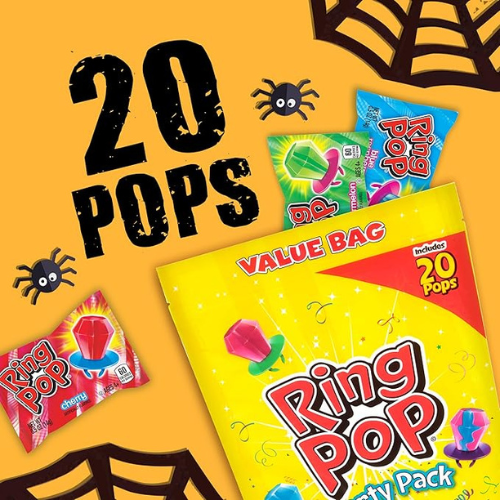 Ring Pop Lollipops – 20 Ct Variety Pack, Individually Wrapped