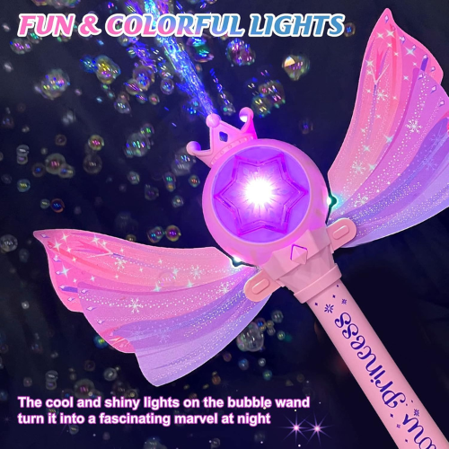 LED Bubble Wands for Kids with Music & Lights & Birthday Gift Toys for Girls.
