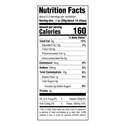 Boulder Canyon Avocado Oil Sea Salt Potato Chips 5.25 oz Bag