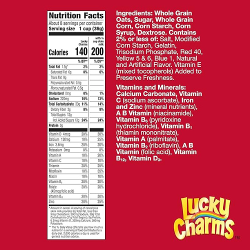 Lucky Charms Gluten-Free Cereal β 10.5 oz Box