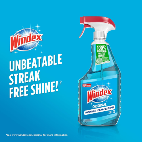 Windex Glass & Window Cleaner Spray – Original Blue Scent, 23 fl oz