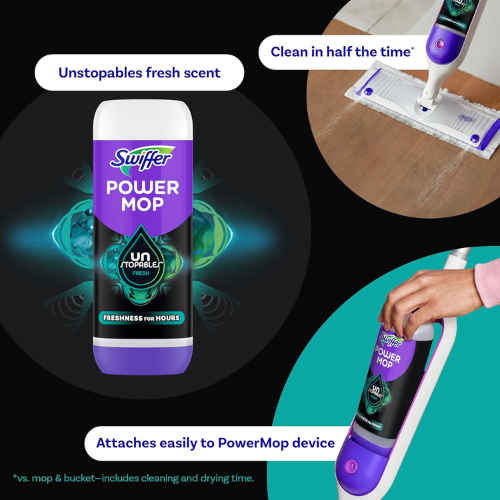 Swiffer Power Mop Floor Cleaning Solution  25.3 fl oz , 2-Pack