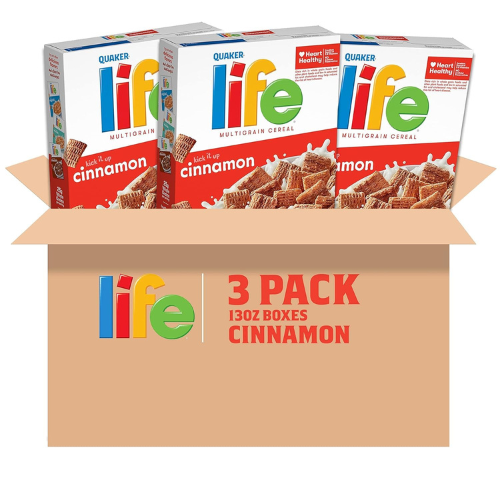 Quaker Life Breakfast Cereal , Cinnamon , 13 Ounce (Pack of 3)
