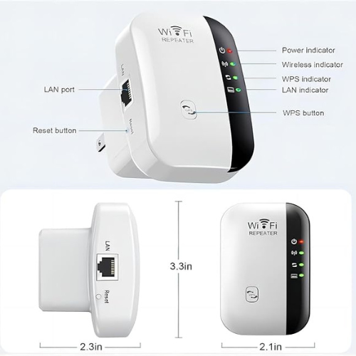 WiFi Extender Signal Booster β 5000 sq.ft, 50 Devices, Ethernet Port