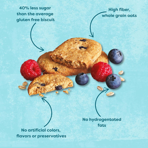 Nairn's Gluten Free Blueberry & Raspberry Breakfast Biscuits 5.64 oz
