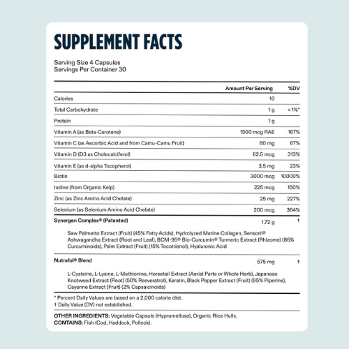 Nutrafol Men's – Hair Growth Supplement, Clinically Tested, 1-Month Supply