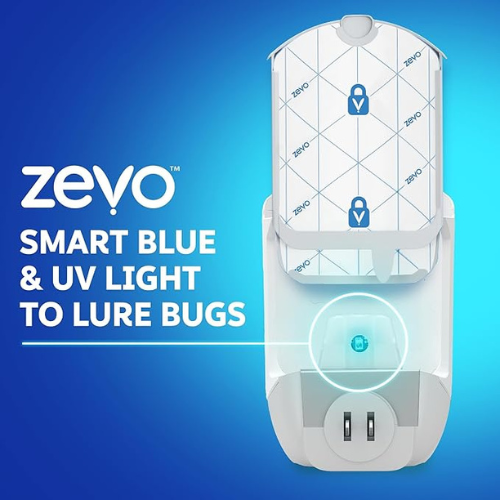 Zevo Flying Insect Trap – 2 Plug-In Units + 2 Refills | Bug Catcher