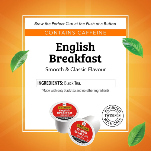 Twinings English Breakfast Tea K-Cup Pods – 24 Ct, Keurig Compatible