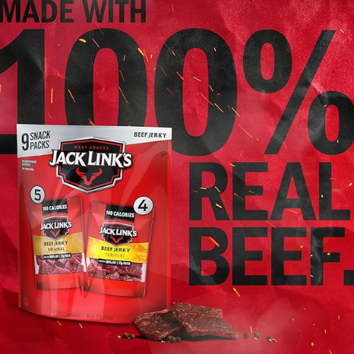 Jack Link’s Beef Jerky Variety Pack – 9 Bags (1.25 oz Each)