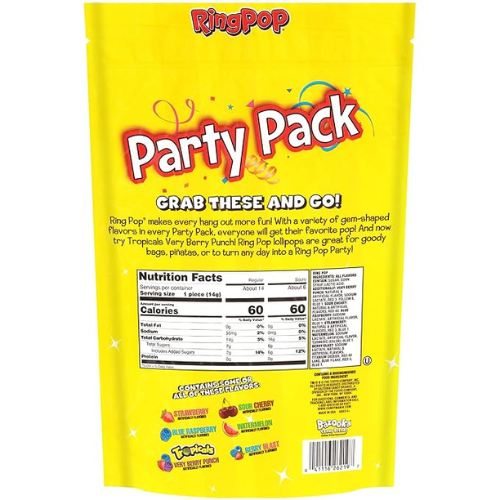 Ring Pop Lollipops – 20 Ct Variety Pack, Individually Wrapped