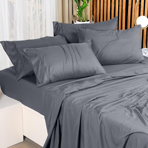 Utopia Bedding Queen Sheet Set – 4-Piece Soft Microfiber (Grey)