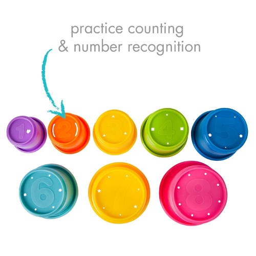 The First Years Stack & Count Stacking Cups , 8 Piece Colorful.