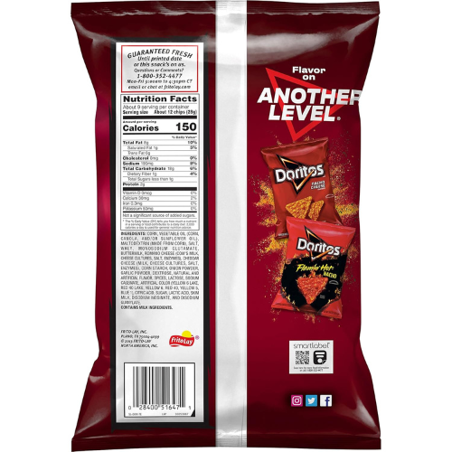 Doritos Tortilla Chips Spicy Nacho 9.25 Oz