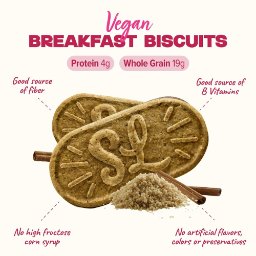 : Sweet Loren's Vegan Breakfast Biscuits Cinnamon Sugar , 8 Pack