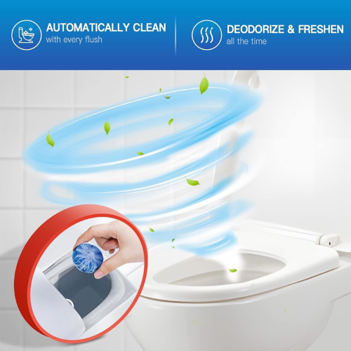 Vacplus Automatic Toilet Bowl Cleaner Tablets , 12-Pack.