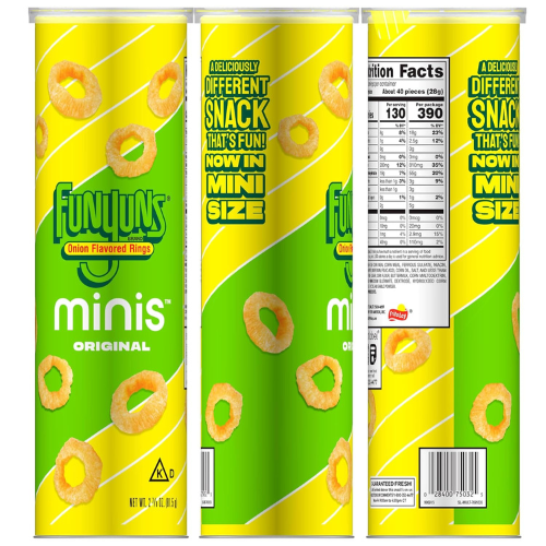Funyuns Minis Original , 2.875 oz Canister