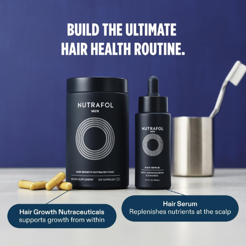 Nutrafol Men's – Hair Growth Supplement, Clinically Tested, 1-Month Supply