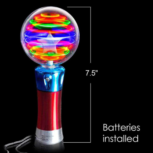 ArtCreativity LED Spinning Magic Ball Wand Sensory Light Up Toy for Kids