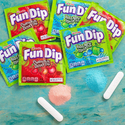 Wonka Fun Dip Assorted Flavor Party Pack , 48 Count , 0.43 oz Packets.