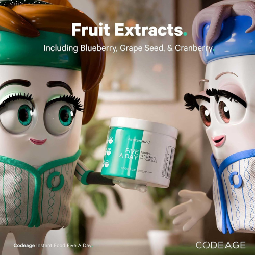 Codeage Fruits & Veggies – Vegan, 15 Greens & Fruits, 30ct