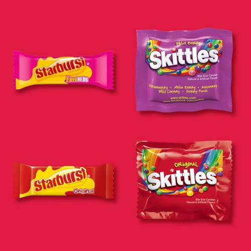 SKITTLES & STARBURST Halloween Candy Mix – 20.13oz, Fun Size