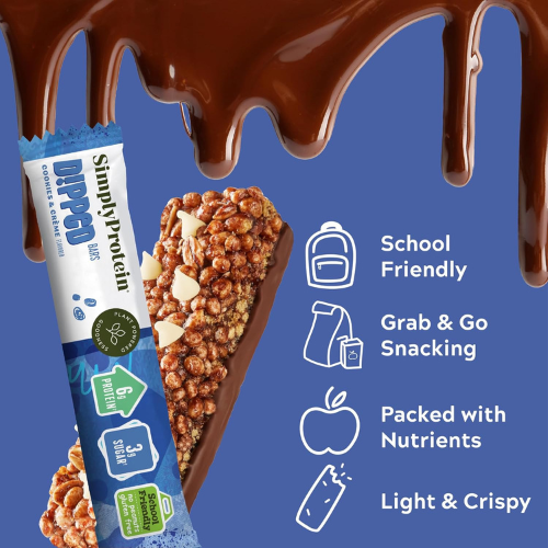 Simply Protein Cookies & Crème Dipped Bars 10 Count (2 Boxes)