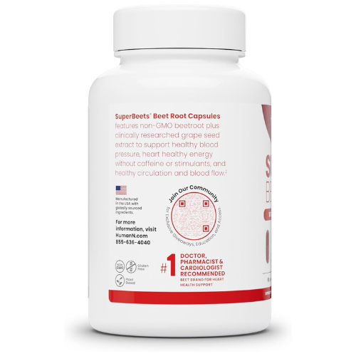 humanN SuperBeets Capsules – Heart Health Support, Non-GMO, 90ct