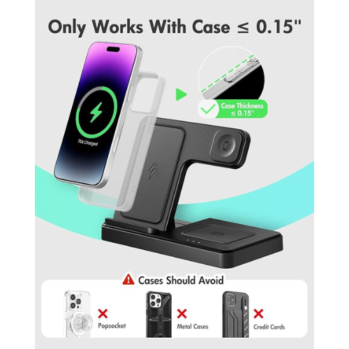 3-in-1 Wireless Charging Station β iPhone, Apple Watch & AirPods