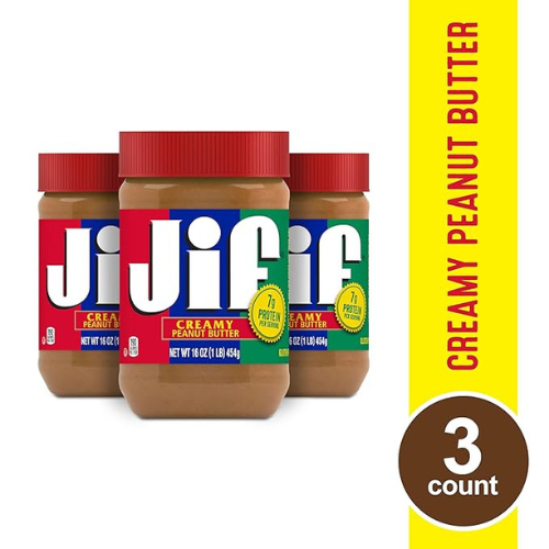 Jif Creamy Peanut Butter β 3-Pack (16 oz Jars)