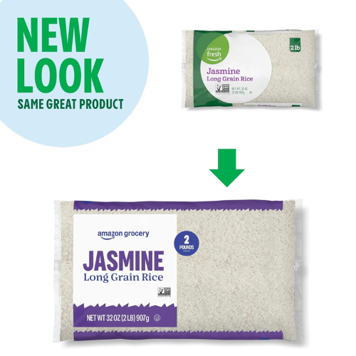 Amazon Grocery Jasmine Long Grain Rice , 2 lb