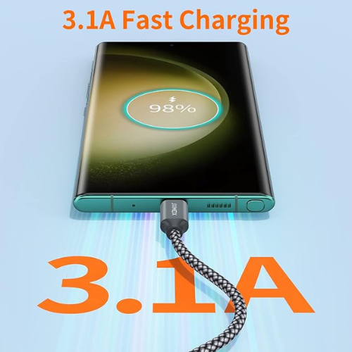 USB A to USB-C Fast Charging Cable β 2-Pack (3.3ft, Braided)