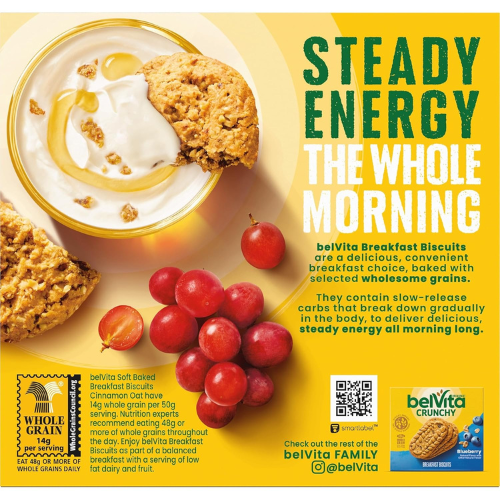 belVita Soft Baked Cinnamon Oat Breakfast Biscuits 5 Packs