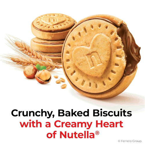 Nutella Biscuits , 20 Count Cookies , Hazelnut Spread 9.7 oz