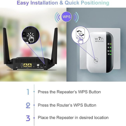 WiFi Extender Signal Booster β 5000 sq.ft, 50 Devices, Ethernet Port
