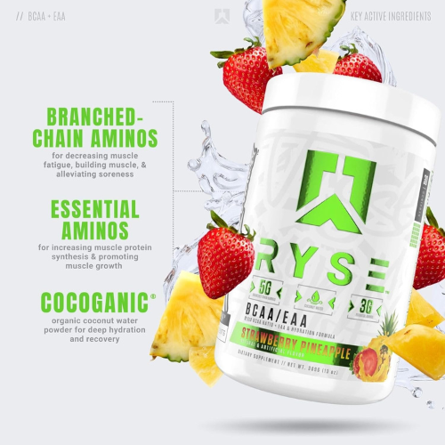 Ryse Core Series BCAA+EAA – 30 Servings (Strawberry Pineapple)