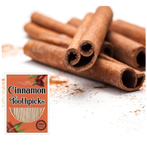 Irenare Cinnamon Flavored Wooden Toothpicks, 600 Count