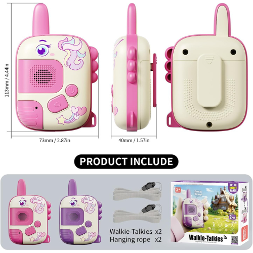 Walkie Talkies for Girls Unicorn 2 Pack Toys.