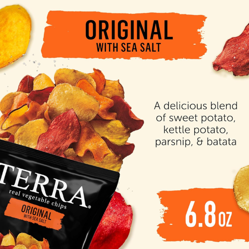 Terra Vegetable Chips Original Chips with Sea Salt 6.8 Oz