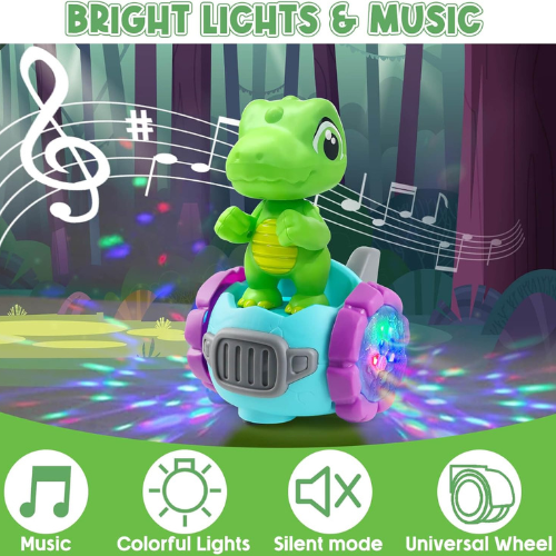 Dinosaur Robot Car Toy with Lights & Music , Fun Birthday & Christmas Gift