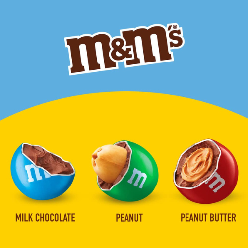 M&M's Milk Chocolate , Peanut & Peanut Butter Candy Box 18 Piece