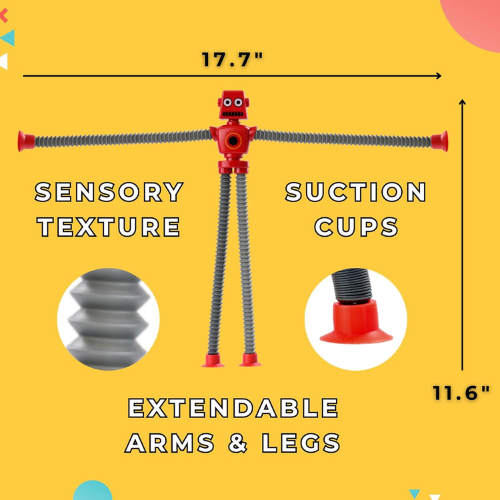 Nutty Toys 4-Pack Sensory Robot Pop Tubes for Kids
