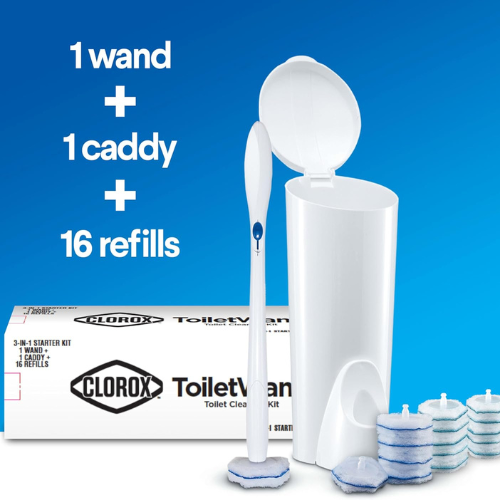Clorox ToiletWand Toilet Cleaning System , Powerful Bathroom Cleaning & Dorm Room Essential.