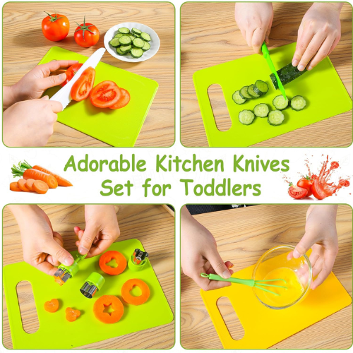 40 Piece Kids Knife Set ,  Montessori Kitchen Tools for Toddlers & Kids.