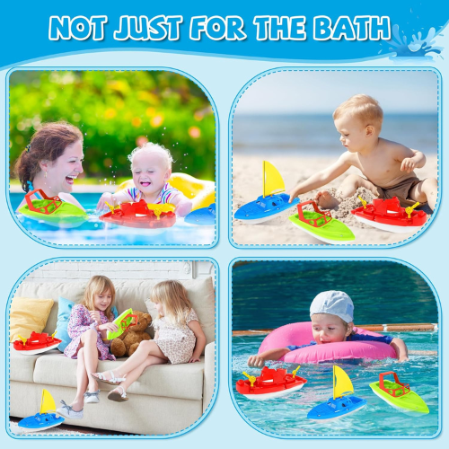 Toy Boats 3 Piece Bath & Pool Water Play Set.
