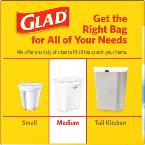Glad Medium Trash Bags – 8 Gallon, Febreze Fresh Clean Scent