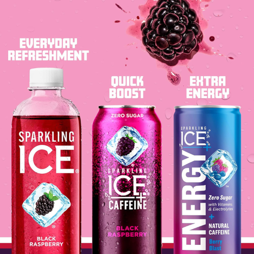 Sparkling Ice Black Raspberry Flavored Sparkling Water, 17 fl oz Bottles 12 Pack