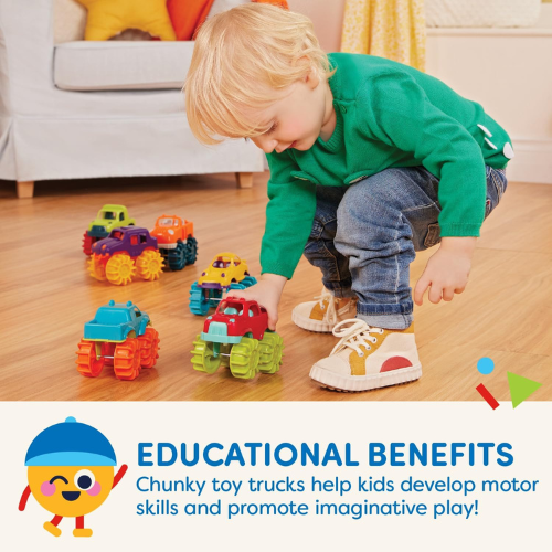 Battat Plastic Toy Cars , 6 Piece.